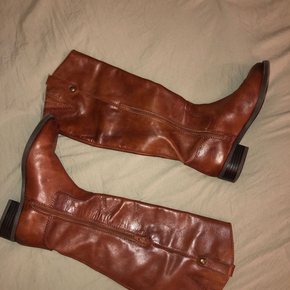 INC Brown Leather Boots